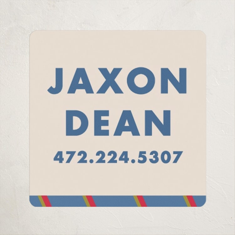 "Classic Prep" - Custom Name Labels in Blue Jay by AK Graphics - Front