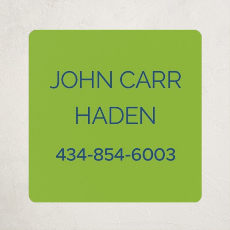 "Pop up" - Custom Name Labels in Electric by Inkblot Design - Front