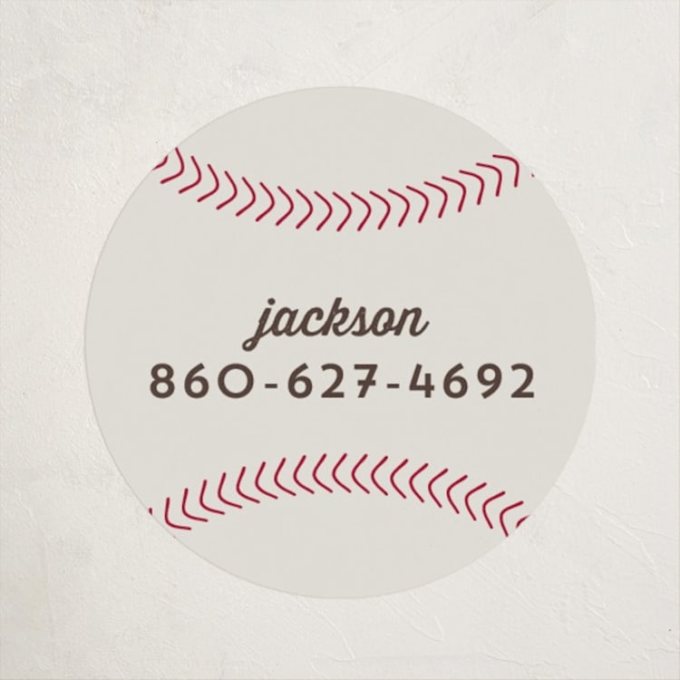 "home run" - Custom Name Labels in Dirt by Sarah DeWitt - Front