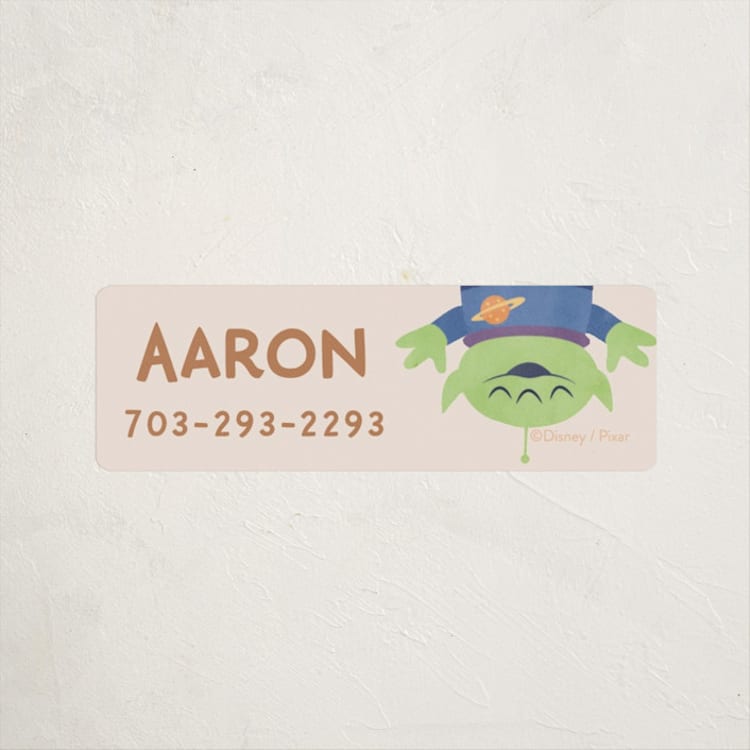 "Toy story friends birthday invitation" - Custom Name Labels in Taupe by Sabrin Deirani - Front