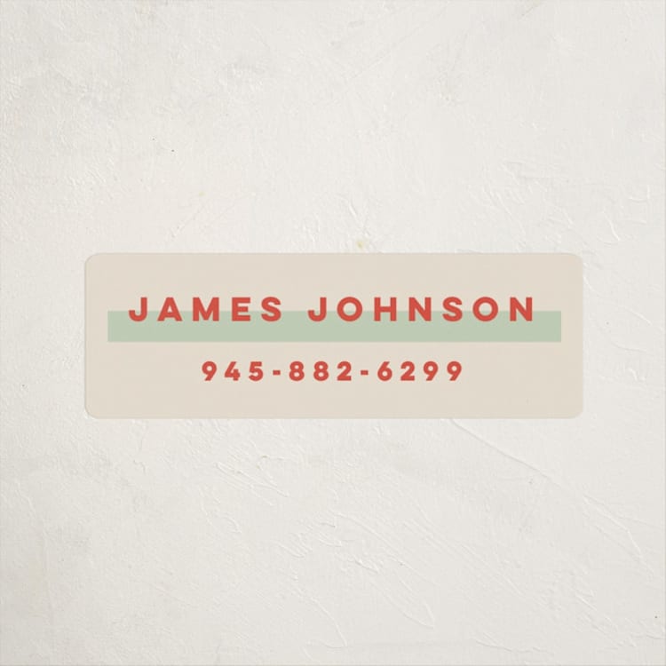 "Highlight" - Custom Name Labels in Mint by elithing - Front