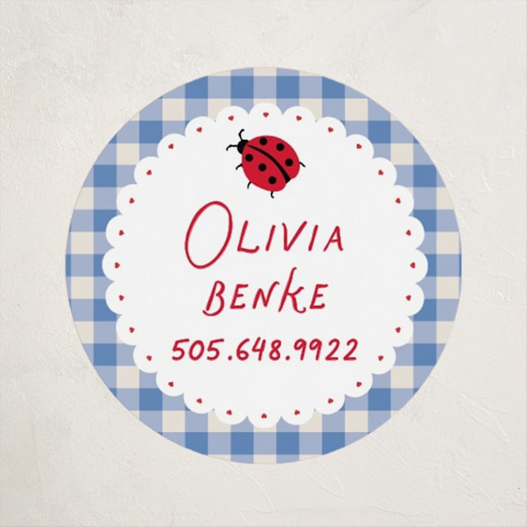 "Love Bug" - Custom Name Labels in Sky by Jennifer Lew - Front