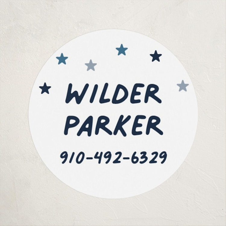 "My stars" - Custom Name Labels in Night Time by Stacey Meacham - Front