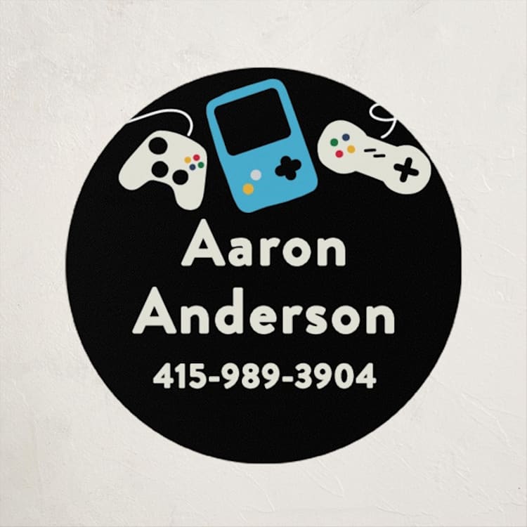"You've got Game" - Custom Name Labels in Late Night by Erin L. Wilson - Front