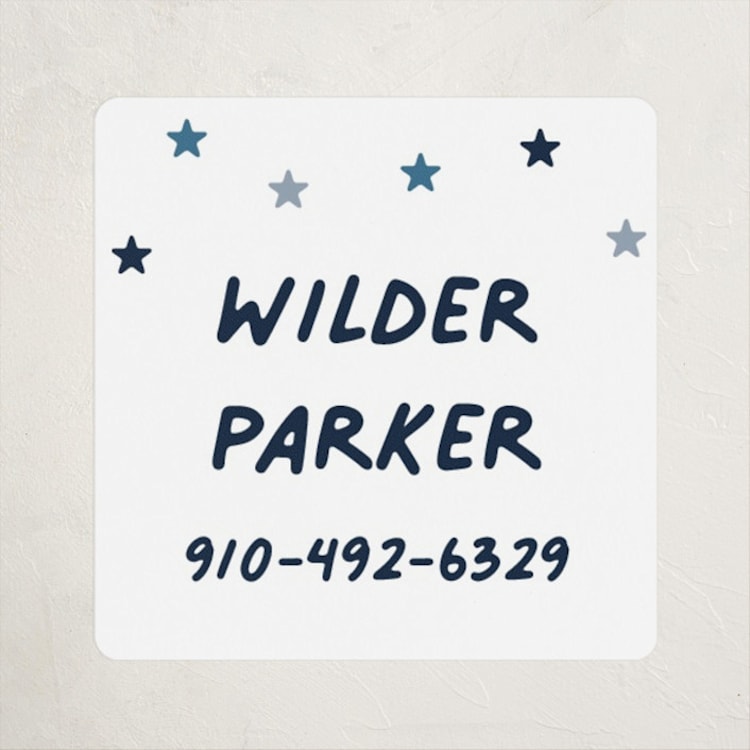 "My stars" - Custom Name Labels in Night Time by Stacey Meacham - Front