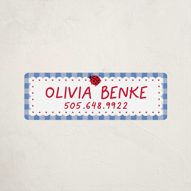 "Love Bug" - Custom Name Labels in Sky by Jennifer Lew - Front