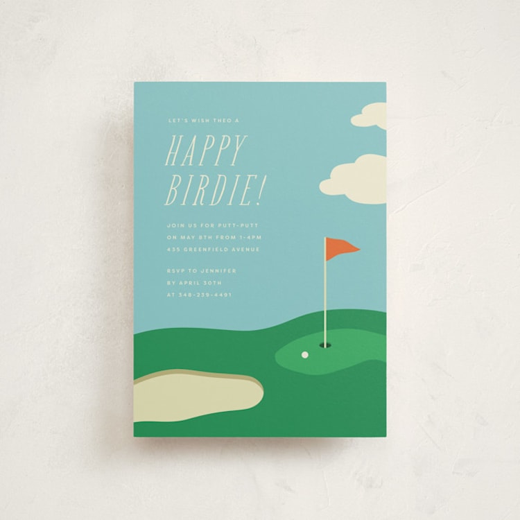 "happy birdie" - Children's Birthday Party Invitations in Emerald by Ellen Schlegelmilch - Front