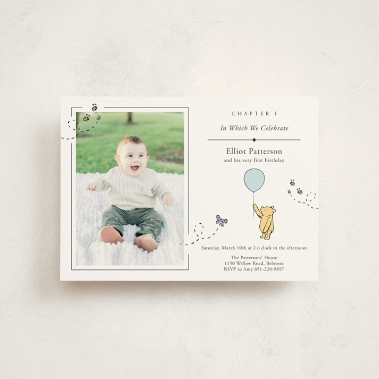 "Disney Sweetest Adventure" - Children's Birthday Party Invitations in Cloud by Heather Schertzer - Front