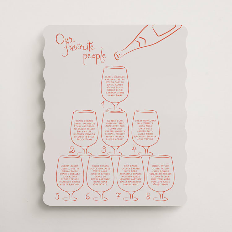 "Glass Tower" - Custom Seating Charts in Sunset by Tamara Hilje - Front