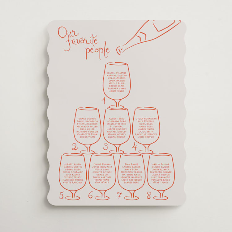 "Glass Tower" - Custom Seating Charts in Sunset by Tamara Hilje - Front