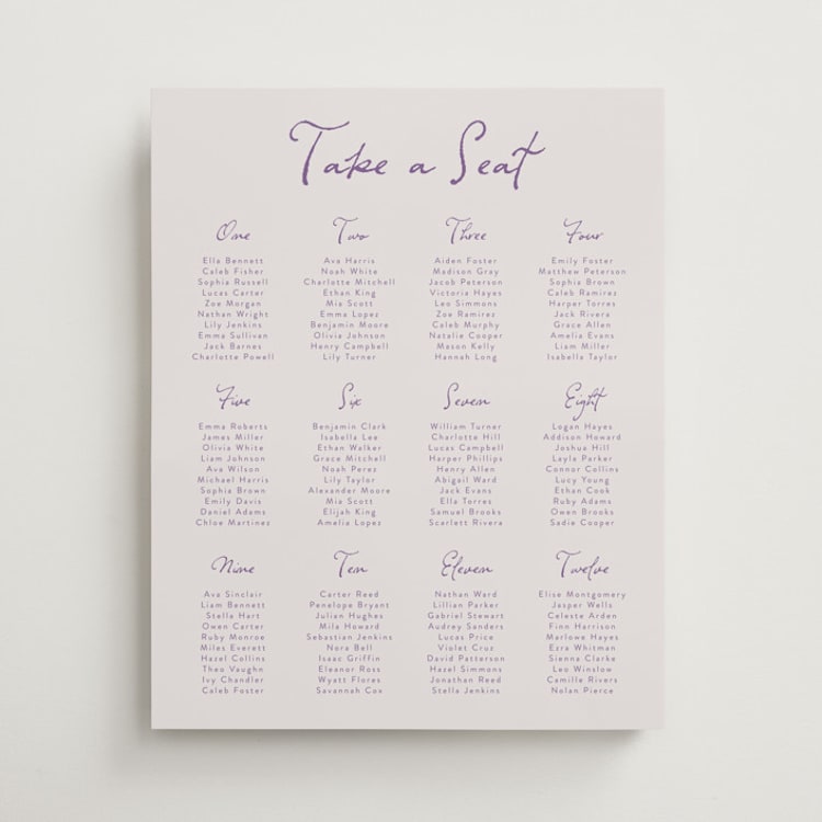 "tablescape drawing" - Custom Seating Charts in Hydrangea by Cass Loh - Front