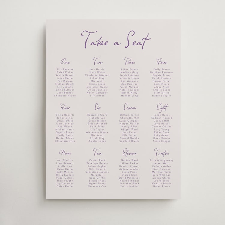 "tablescape drawing" - Custom Seating Charts in Hydrangea by Cass Loh - Front