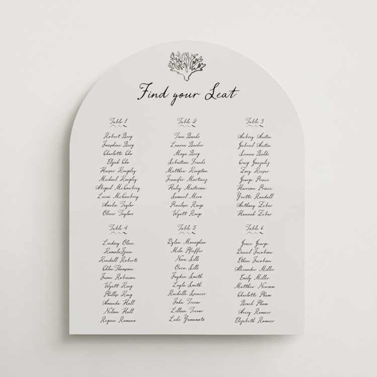 "Puglia" - Custom Seating Charts in Rock by Pati Cascino - Front