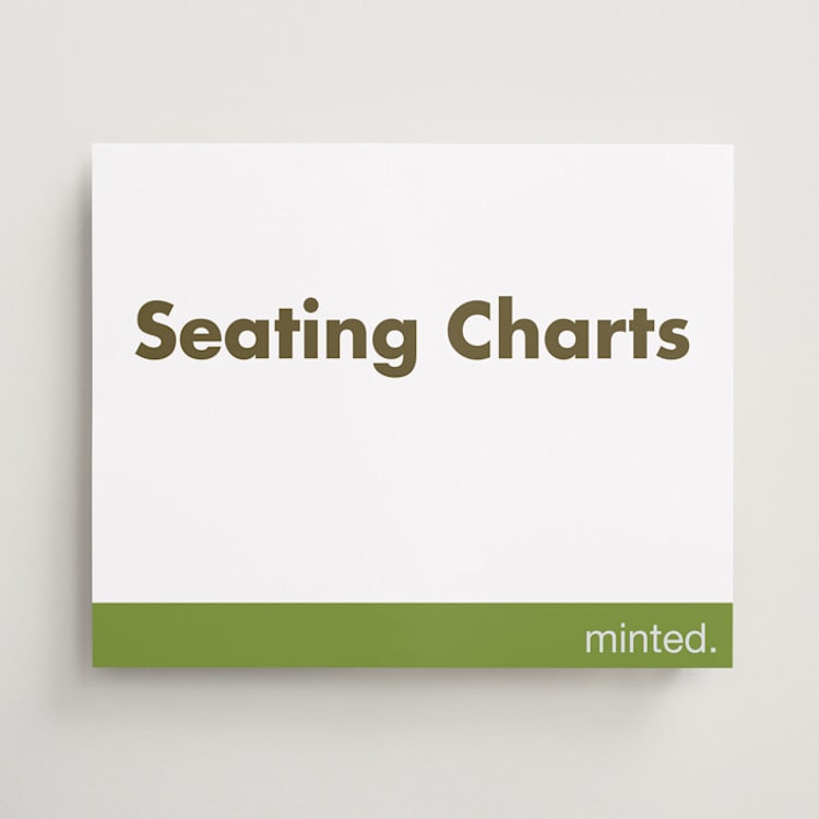"Landscape Custom" - Custom Seating Charts in Charcoal by Minted Custom - Front