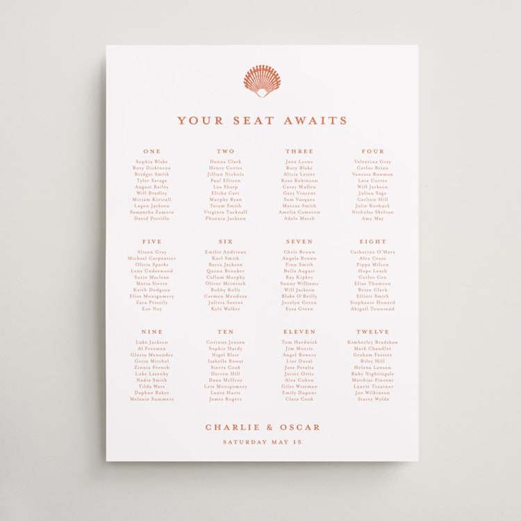 "lobster" - Custom Seating Charts in Spritz by Pippa Shaw - Front