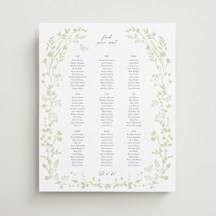 "flower garden" - Custom Seating Charts in Spring by Susan Moyal - Front