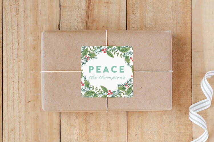 "Wreath" - Custom Stickers in Aqua by Haley McCoy - Front