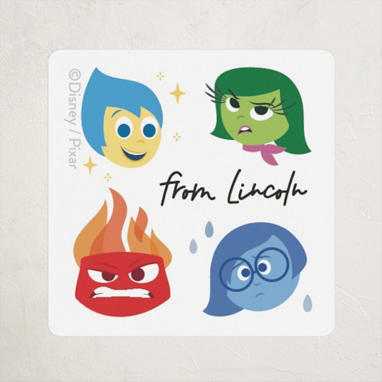 "Disney And Pixar's Awesome Inside Out" - Custom Stickers in Cloud by Kacey Kendrick Wagner - Front