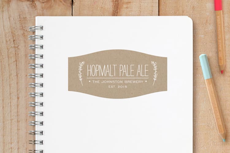 "House Brew" - Custom Stickers in Kraft by silverscreen studio - Front