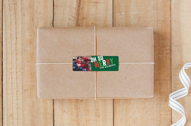 "Oh So Merry" - Custom Stickers in Pine by Shirley Lin Schneider - Front