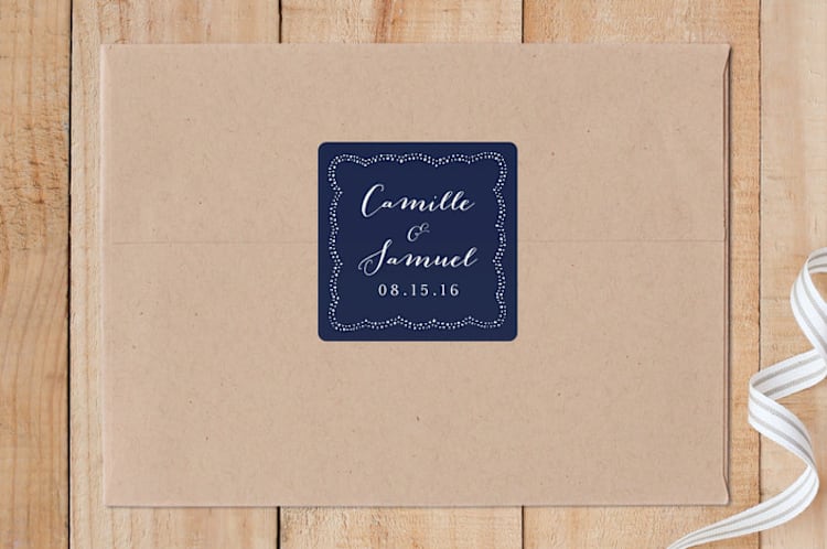 "Shore" - Custom Stickers in Navy by Susan Asbill - Front
