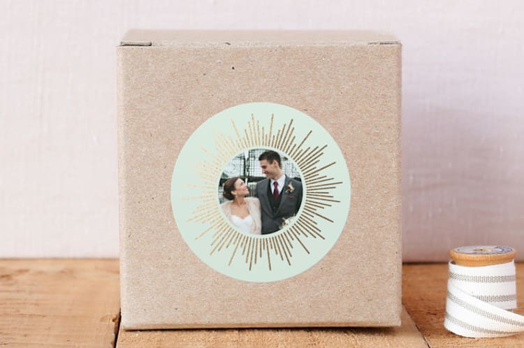 "Sunburst" - Custom Stickers in Mint by Itsy Belle Studio - Front