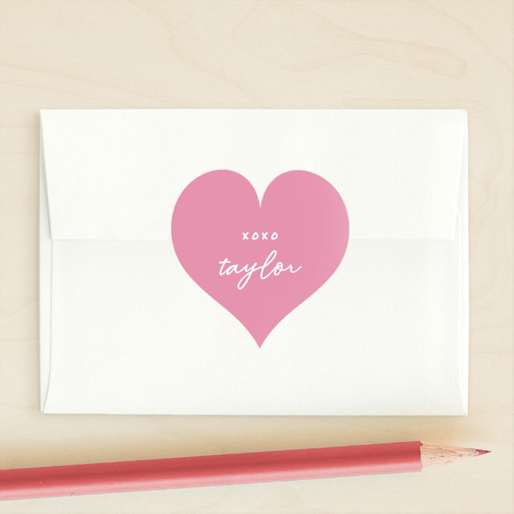 "Hearts Galore" - Custom Stickers in Bubblegum by Ashley Rosenbaum - Front