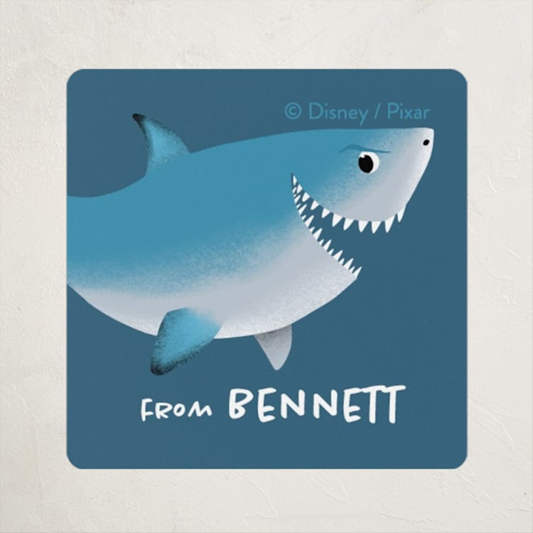 "Disney and Pixar's Finding Nemo Friends Not Food" - Custom Stickers in Marine by Carolyn Kach - Front