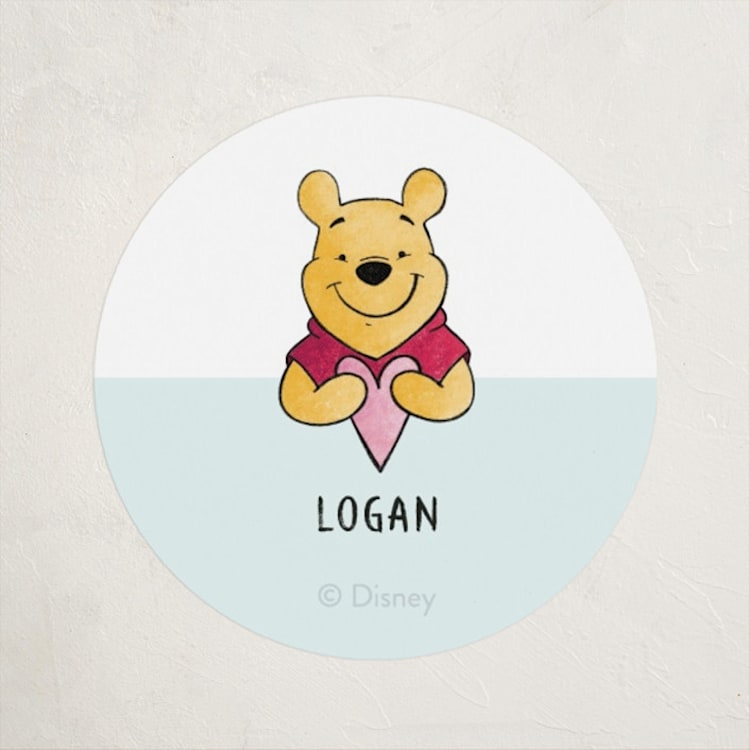 "Disney's Love-ly Pooh" - Custom Stickers in Sky by christen strang - Front
