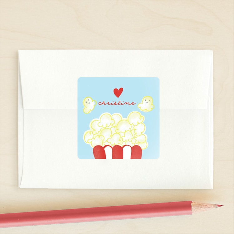 "Popped Into My Life" - Custom Stickers in Deep Sea by Gina Grittner - Front