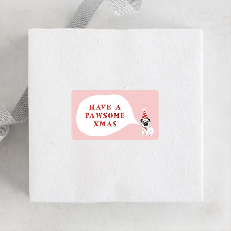 "Christmas Dogs" - Custom Stickers in Snow by Vivian Yiwing - Front