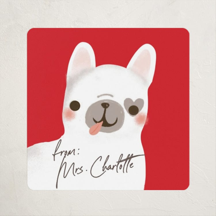 "Ruff" - Custom Stickers in Cloud by Itsy Belle Studio - Front