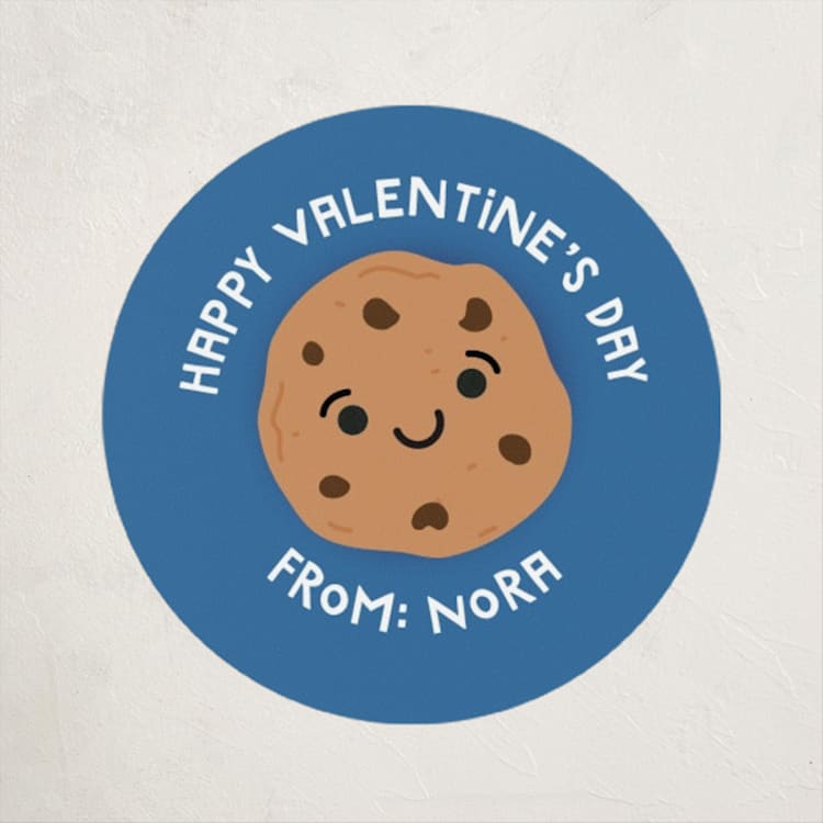 "Friendchip" - Custom Stickers in Azure by Annie Holmquist - Front