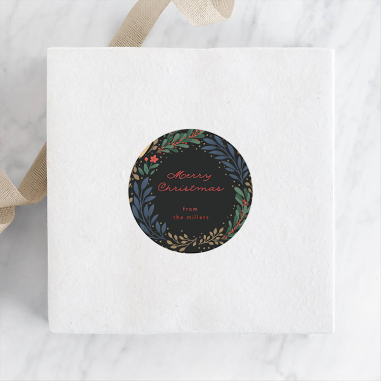 "Reindeer Forest" - Custom Stickers in Snow by Shannon Chen of Four Wet Feet Studio - Front
