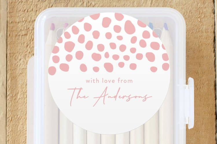 "Swan Pond B" - Custom Stickers in Blush by Stacey Day - Front