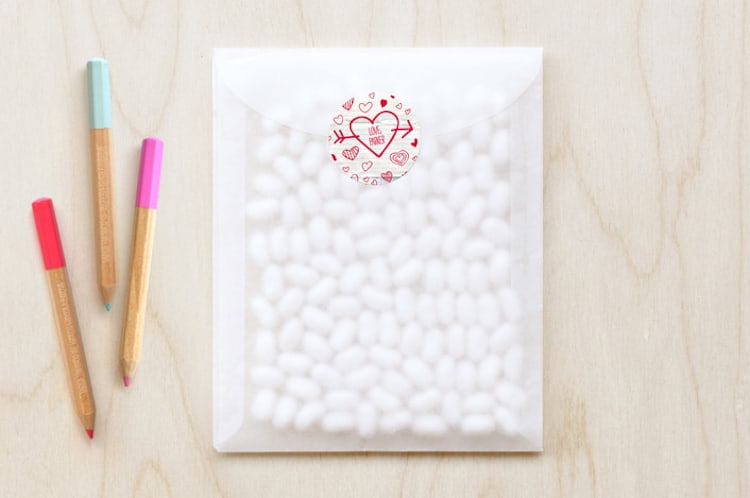 "Handwritten Love Note" - Custom Stickers in Cherry by A Little Big Picture - Front
