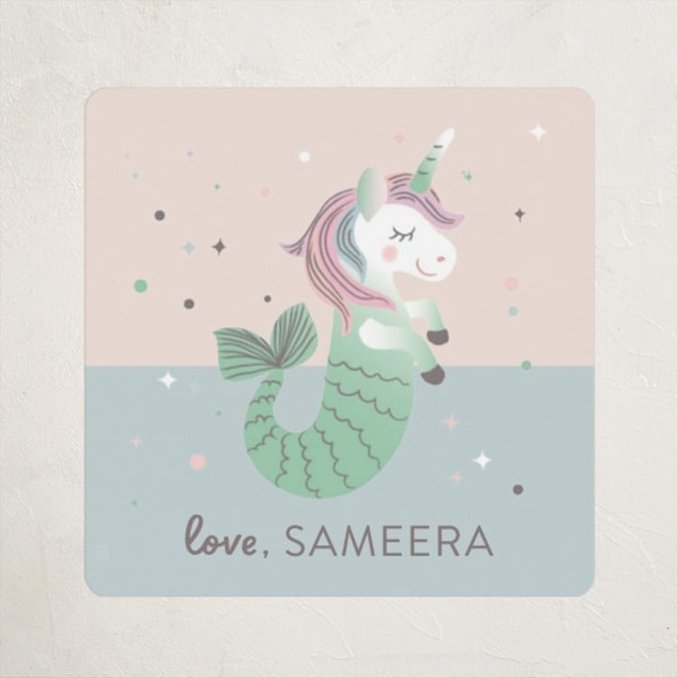 "magical friend" - Custom Stickers in Mint by Kanika Mathur - Front