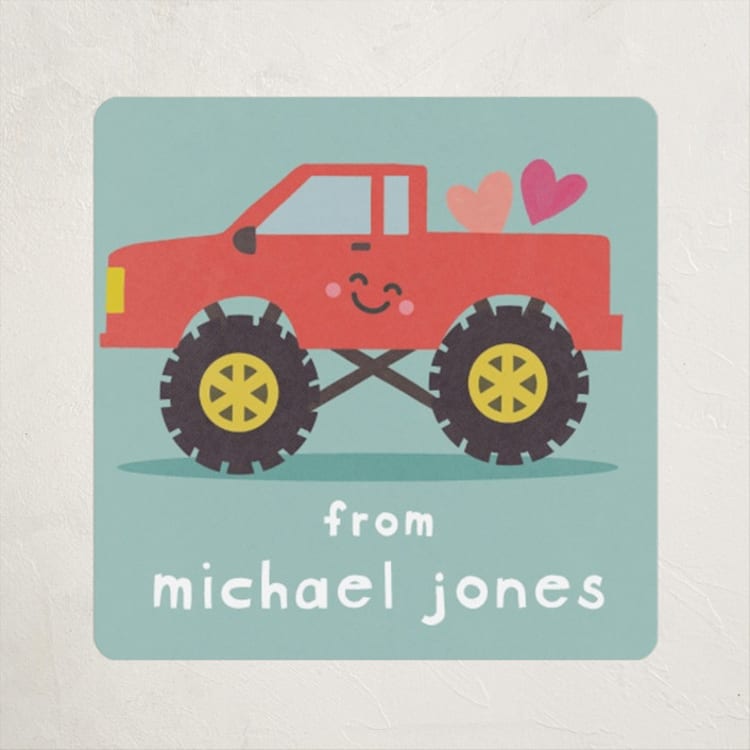 "Wheely good friend" - Custom Stickers in Seafoam by Creo Study - Front