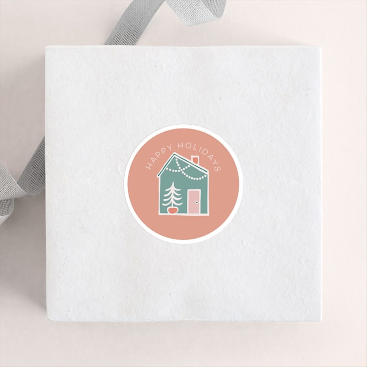 "Holiday Streets" - Custom Stickers in Spice Drops by Charter Oaks Creative - Front