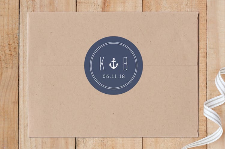"Seafaring" - Custom Stickers in Ocean by Sandra Picco Design - Front