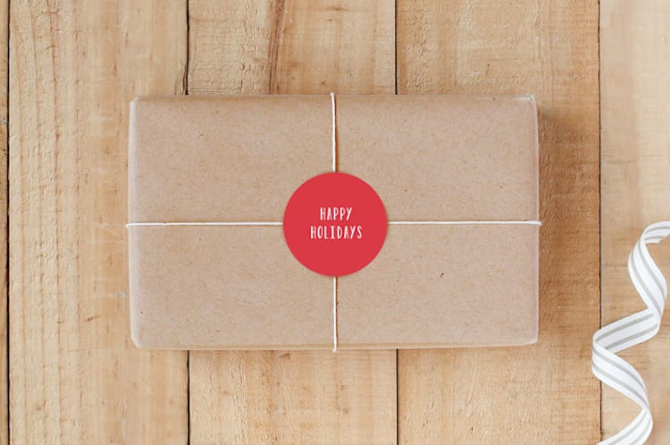 "Classic dots" - Custom Stickers in Classic Red by Susan Brown - Front