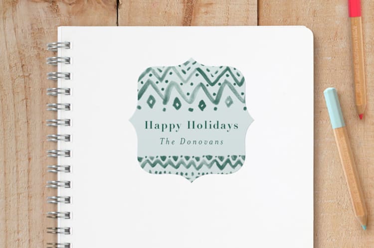 "Sweater pattern" - Custom Stickers in Mint by Susanne Kasielke - Front