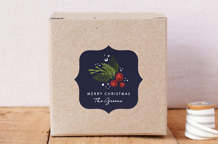 "Berries and Greens" - Custom Stickers in Holly Berry by Amy Payne - Front