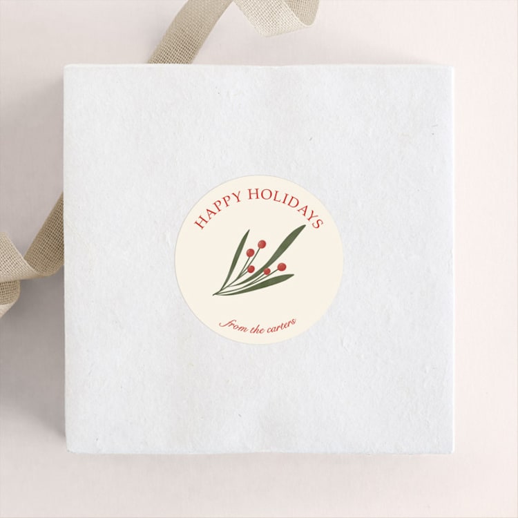 "Merry Mistletoe 3" - Custom Stickers in Greenery by On Friday We - Front