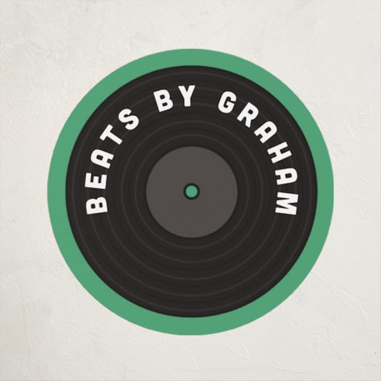 "BEATS" - Custom Stickers in Teal Tempo by Lauren Jinhee - Front