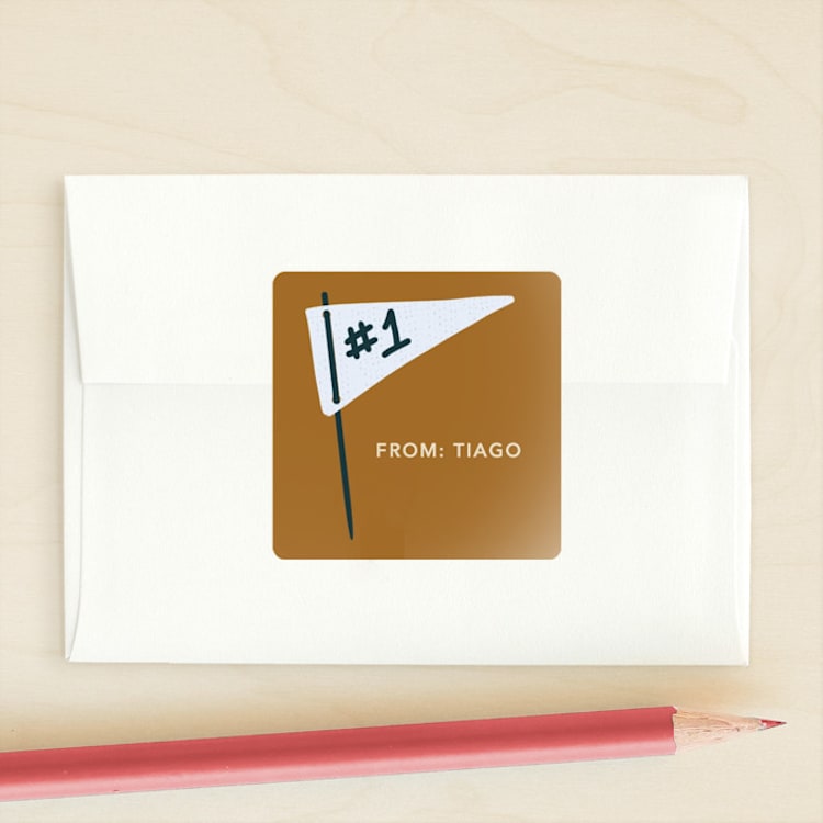 "We make a great team." - Custom Stickers in Navy by Calee A.H. Cecconi - Front