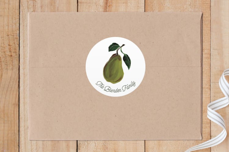 "Winter Pear" - Custom Stickers in Pear by Sarah Fitzgerald - Front