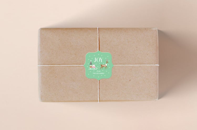 "Christmas Delivery" - Custom Stickers in Mint by Chi Hey Lee - Front