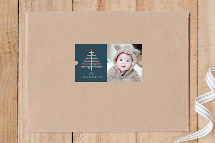 "Xmas Shapes" - Custom Stickers in Lagoon by Shari Margolin - Front