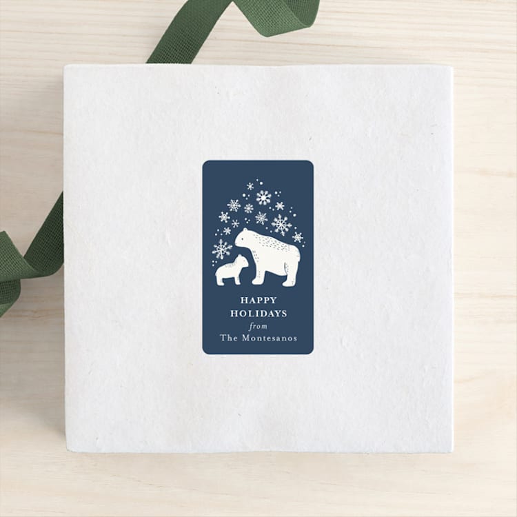 "Winter Woodland" - Custom Stickers in Blue Spruce by Kristen Knechtel - Front